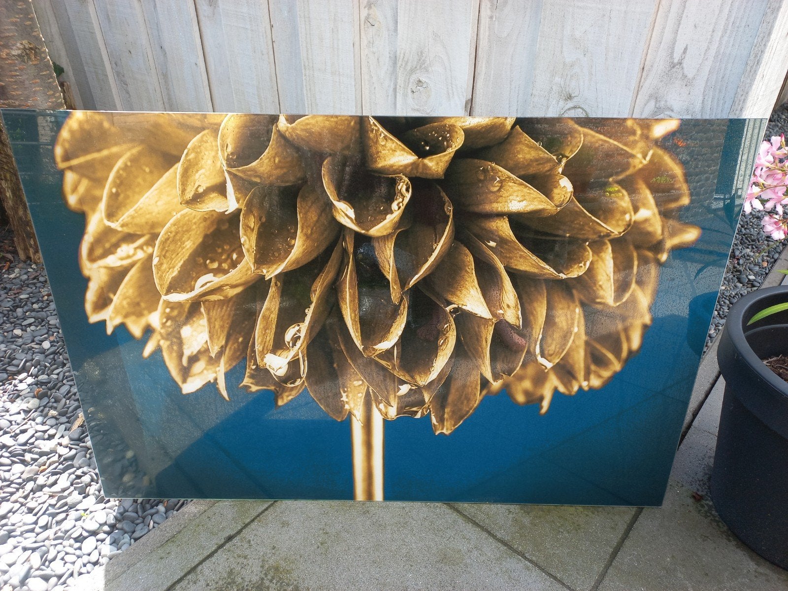 Glasplaat afbeelding, Ophalen, 80 cm, Decoratieobject, Glas
