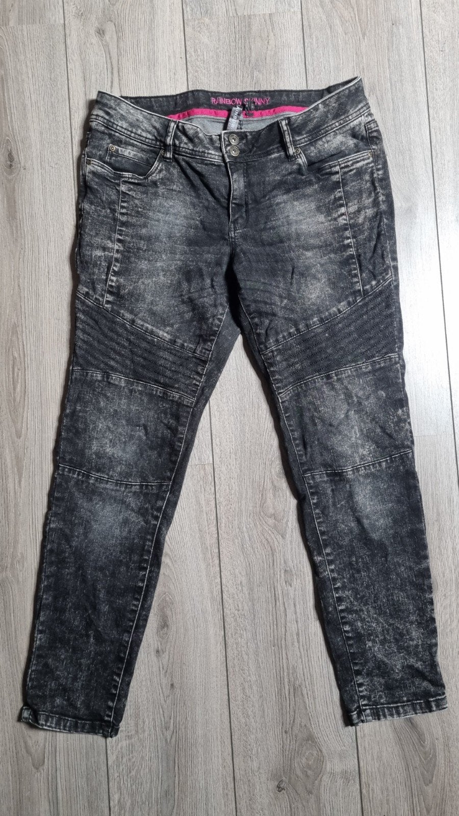 Rainbow skinny jeans, Kleding | Dames, Broeken en Pantalons, Blauw, Maat 46/48 (XL) of groter, Ophalen of Verzenden, Zo goed als nieuw