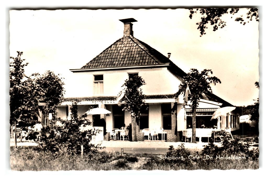 Schipborg, Café "De Heidebloem", Verzenden, 1960 tot 1980, Gelopen, Drenthe
