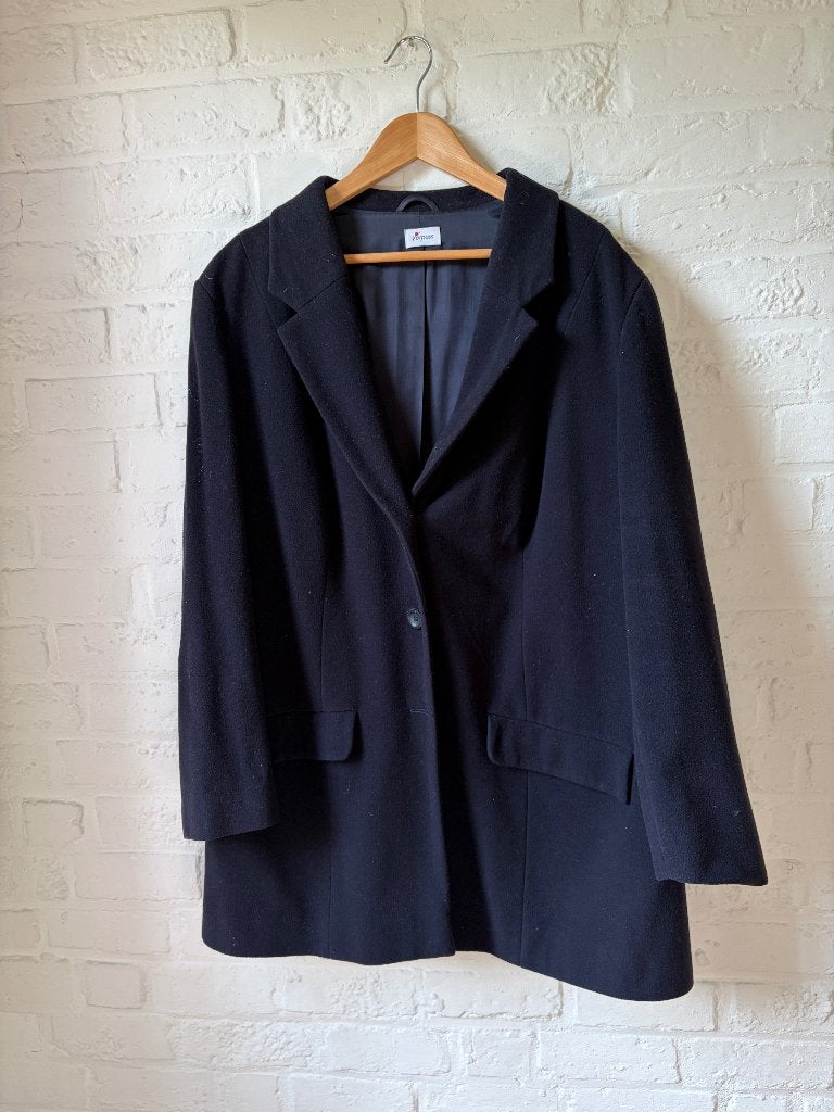 Verpass donkerblauwe jas maat 50, Ophalen of Verzenden, Zo goed als nieuw, Maat 46/48 (XL) of groter, Blauw