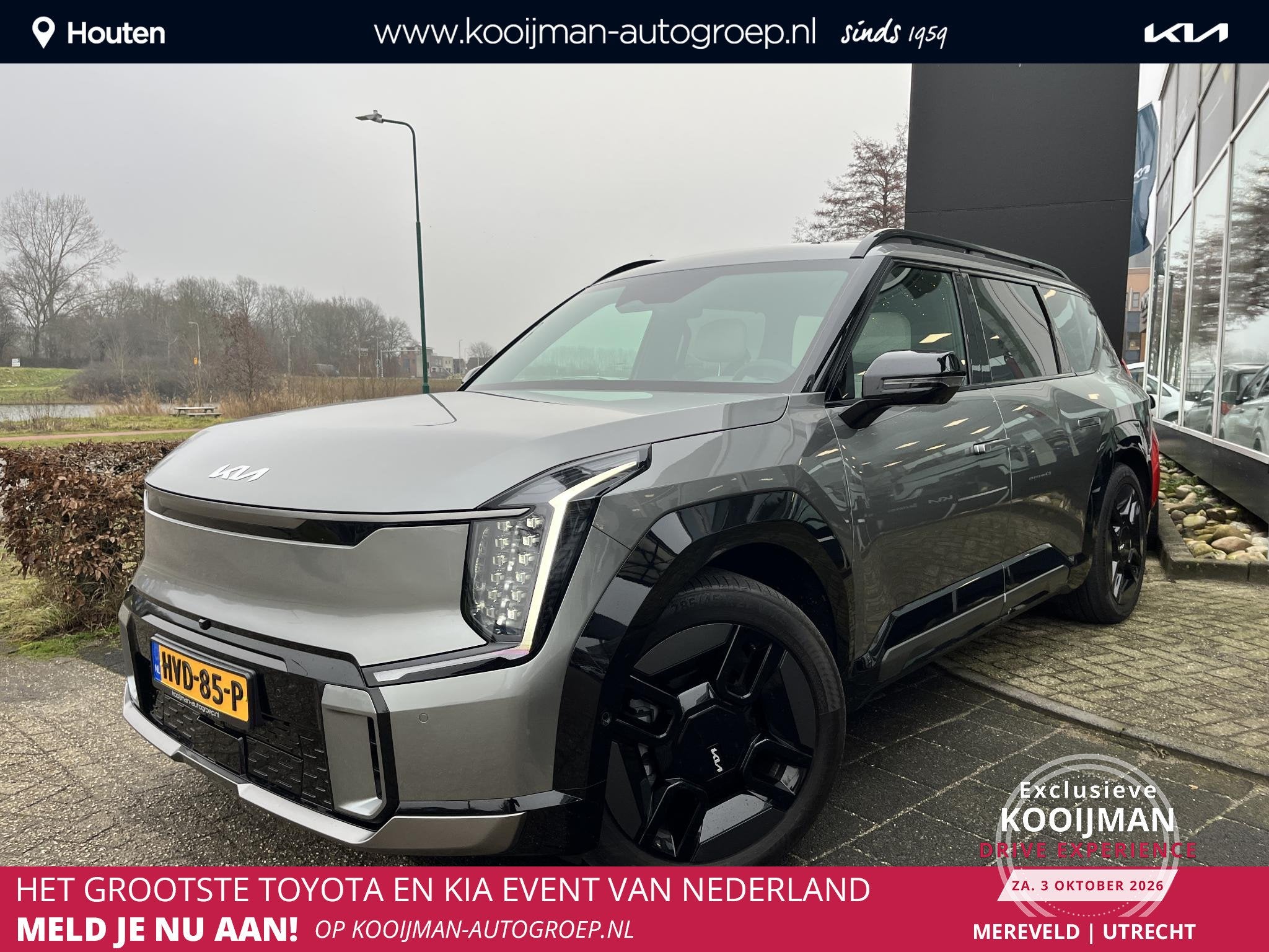 Kia EV9 GT-Line AWD 99.8 kWh Demo Korting, Meest Complete Ve, Auto's, Automaat, EV9, Origineel Nederlands, Vierwielaandrijving