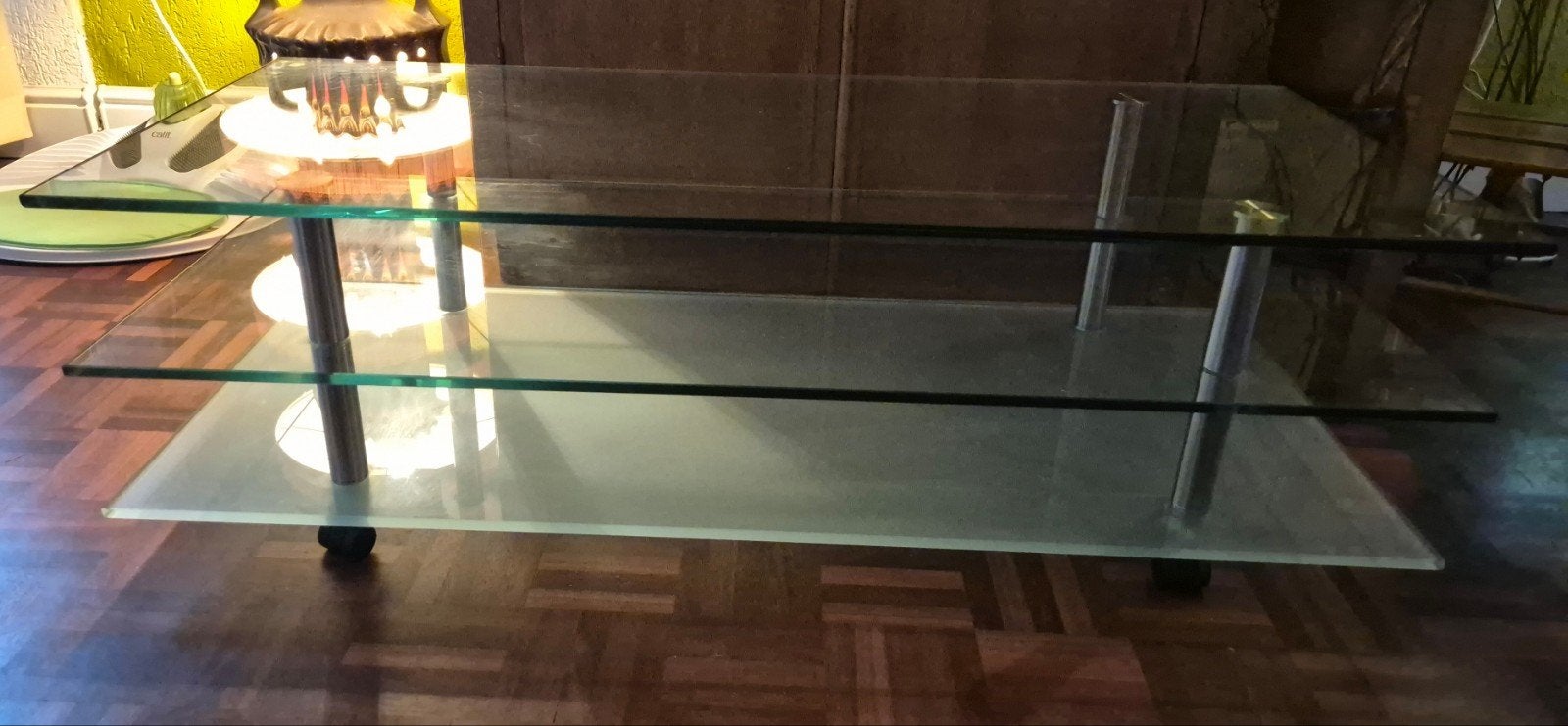 Spectral Design Glazen TV-Meubel / Salontafel, Ophalen, Minder dan 50 cm, Modern design/Minimalisme/High-Tech, 100 tot 150 cm