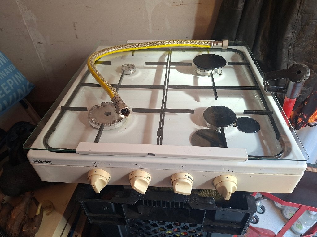 4 pit gasstel wit, Witgoed en Apparatuur, Kookplaten, Ophalen, 4 kookzones, Zo goed als nieuw, Gas