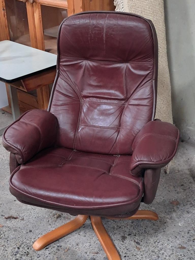 Leren drasistoel gratis, Huis en Inrichting, Fauteuils, Ophalen, Nvt, Nvt, Nvt