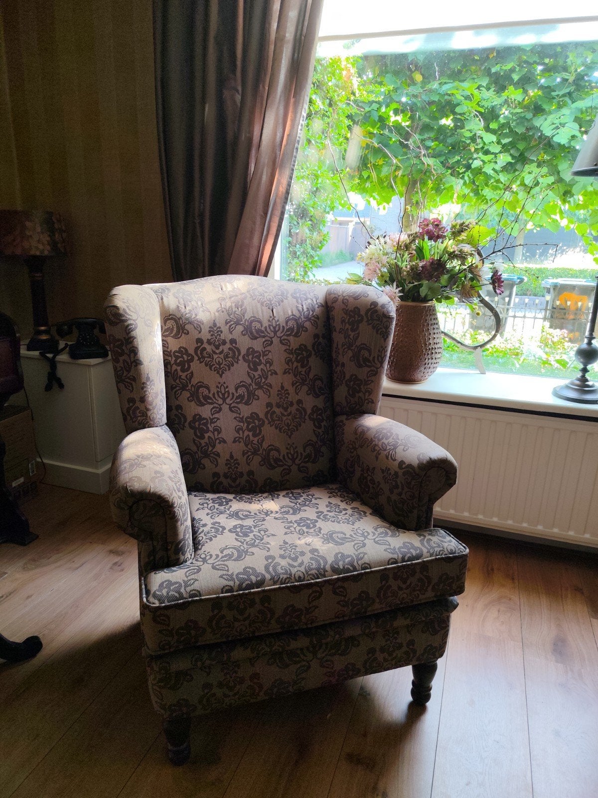 Engelse styl mooie fauteuil.., Huis en Inrichting, Fauteuils, Ophalen of Verzenden, 75 tot 100 cm, 50 tot 75 cm