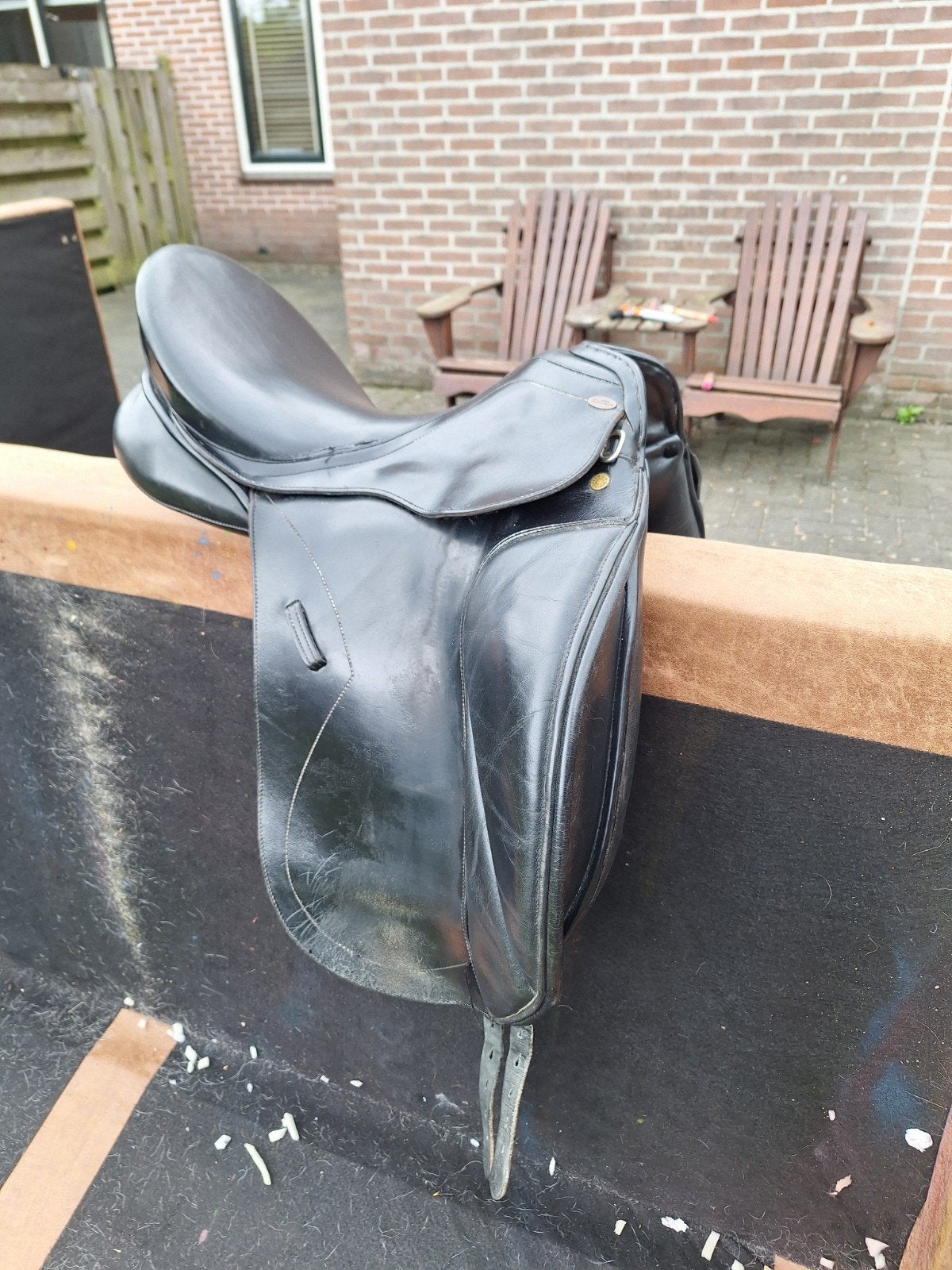 Kentaur Elektra 17.5 inch dressurzadel, Ophalen, L (17.5 inch), Gebruikt, Dressuur