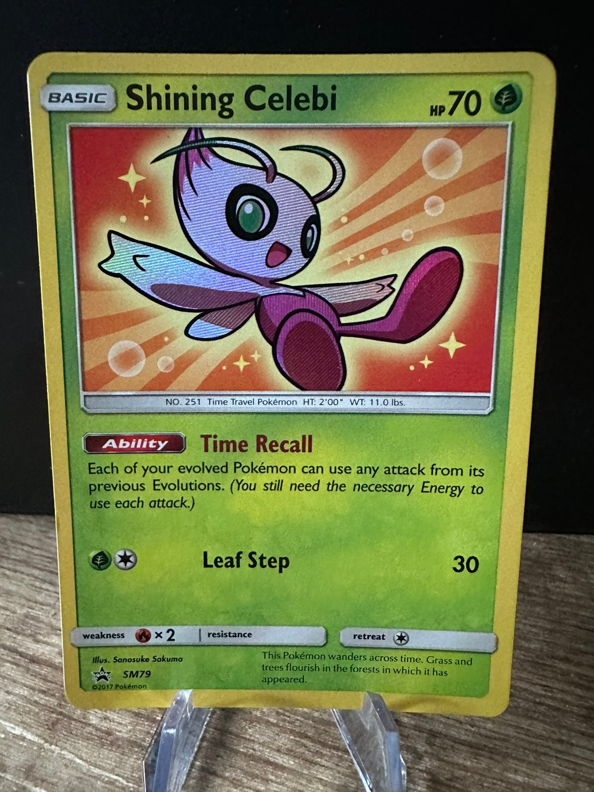 Pokemon promo shining celebi sm79, Ophalen of Verzenden, Zo goed als nieuw