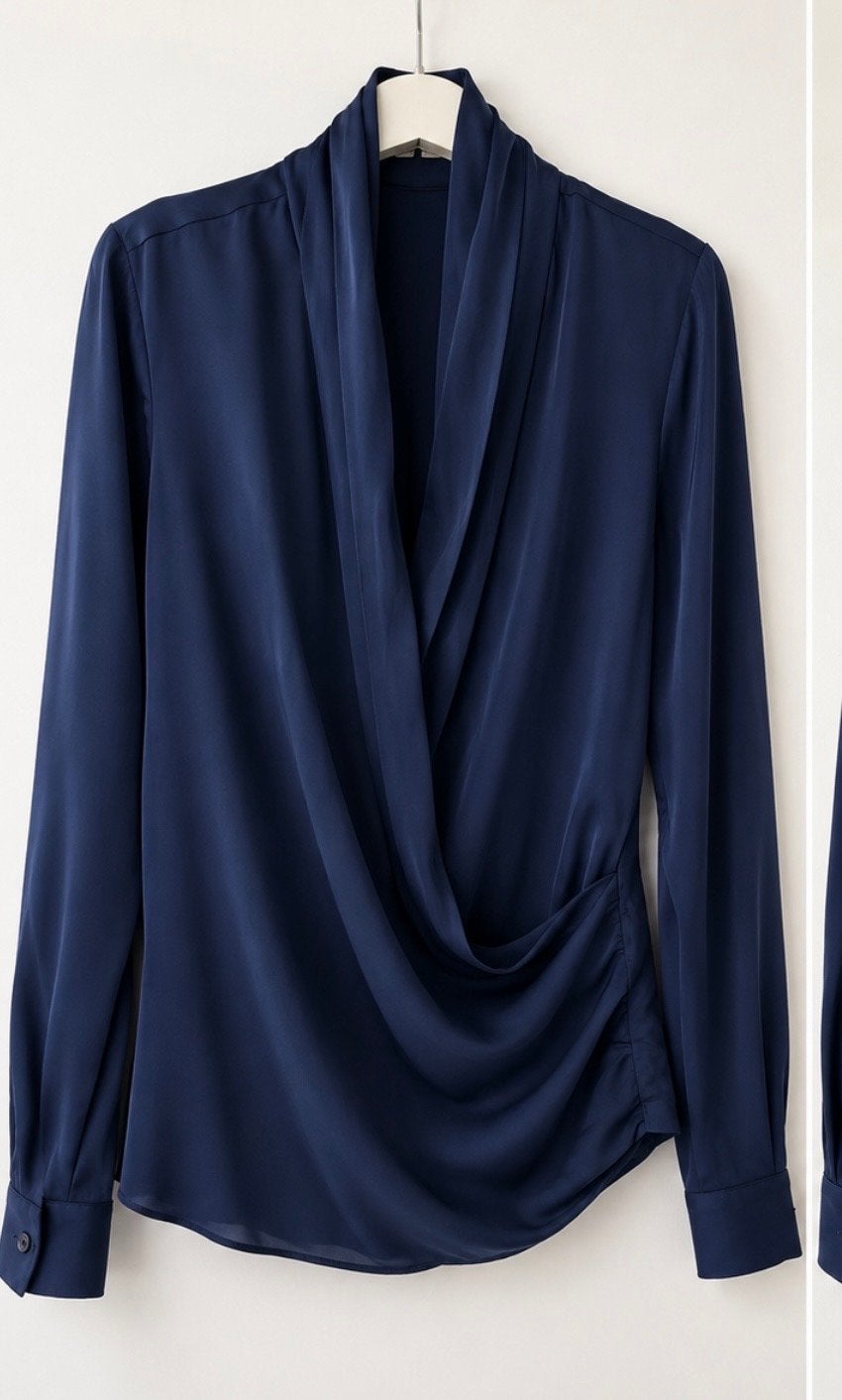 Repeat zijden overhemd maat S, Ophalen of Verzenden, Gedragen, Maat 36 (S), Blauw