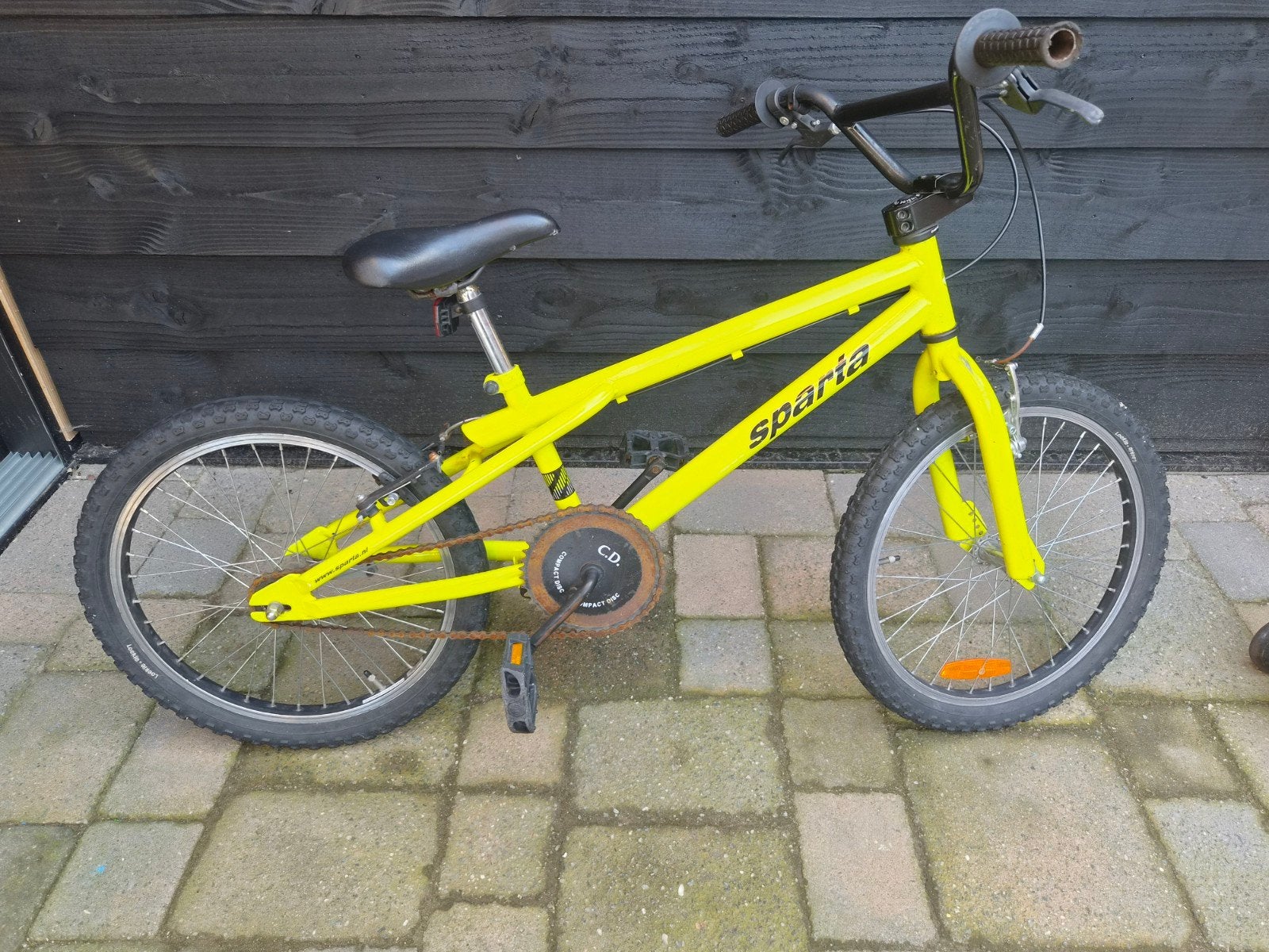 Geel/groene Sparta BMX fiets 20 inch, Ophalen, Terugtraprem, Sparta, Staal
