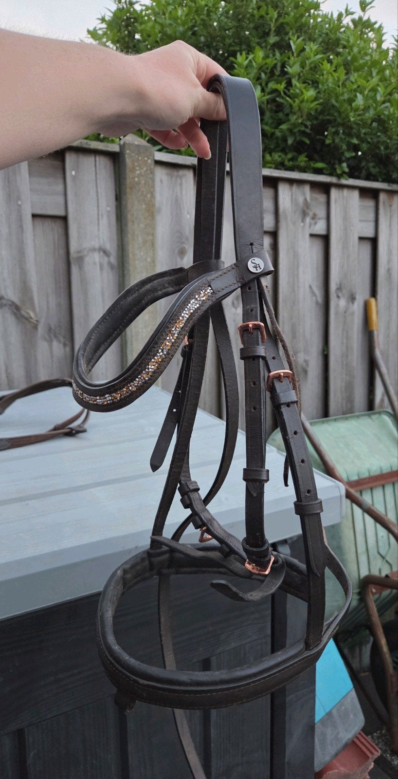 Hoofdstel donkerbruin Cob, Dieren en Toebehoren, Paarden en Pony's | Hoofdstellen en Tuigage, Bruin, Verstelbaar, Ophalen of Verzenden