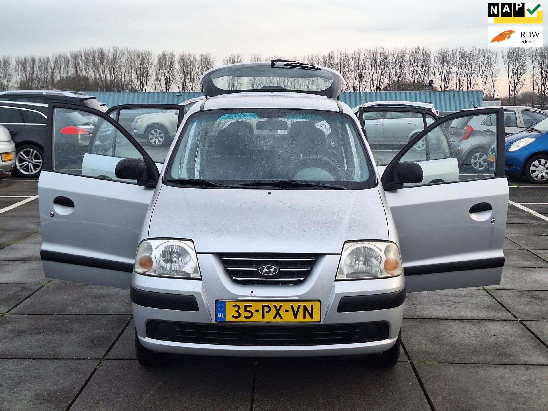 Hyundai Atos €1650,-1.1i Active Prime 89.000 Kms Apk 2027, Voorwielaandrijving, Stof, Gebruikt, 31 €/maand