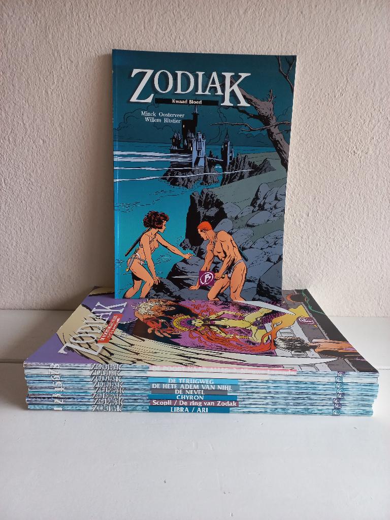 ZODIAK 1 t/m 9 COMPLETE SERIE, Boeken, Stripboeken, Complete serie of reeks, Ophalen of Verzenden, Gelezen