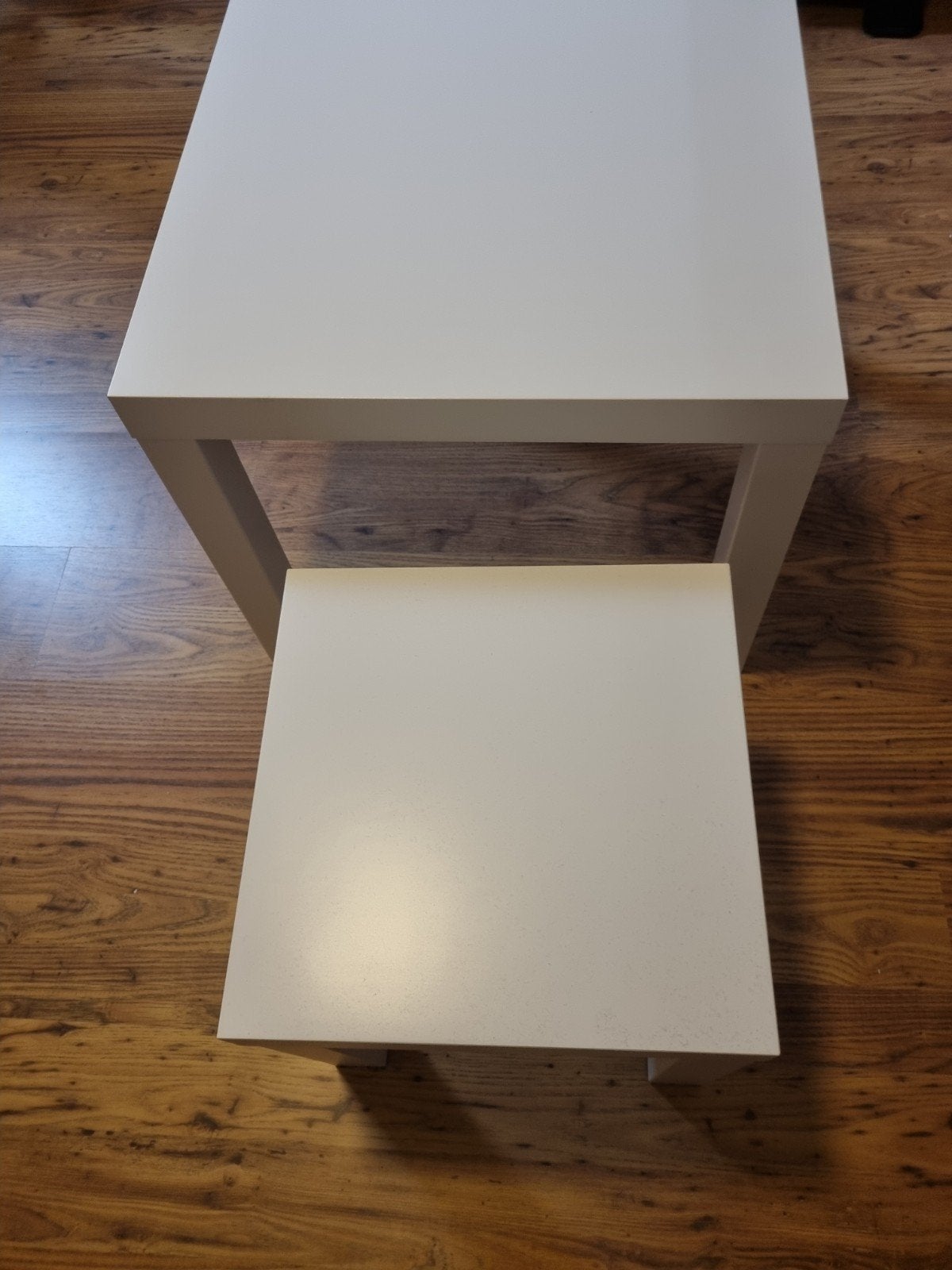 Twee ikea lack tafeltjes, Huis en Inrichting, Tafels | Bijzettafels, Ophalen, Vierkant, Minder dan 55 cm, 45 tot 60 cm