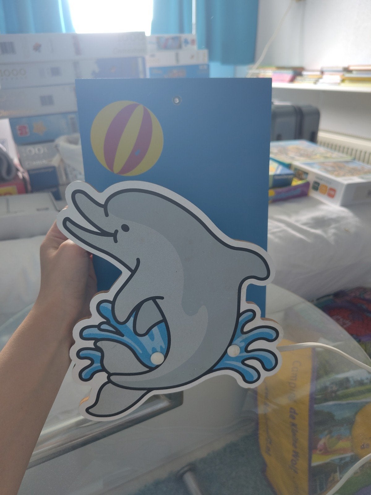 Dolfijn wandlamp voor kinderkamer, Ophalen of Verzenden, Gebruikt