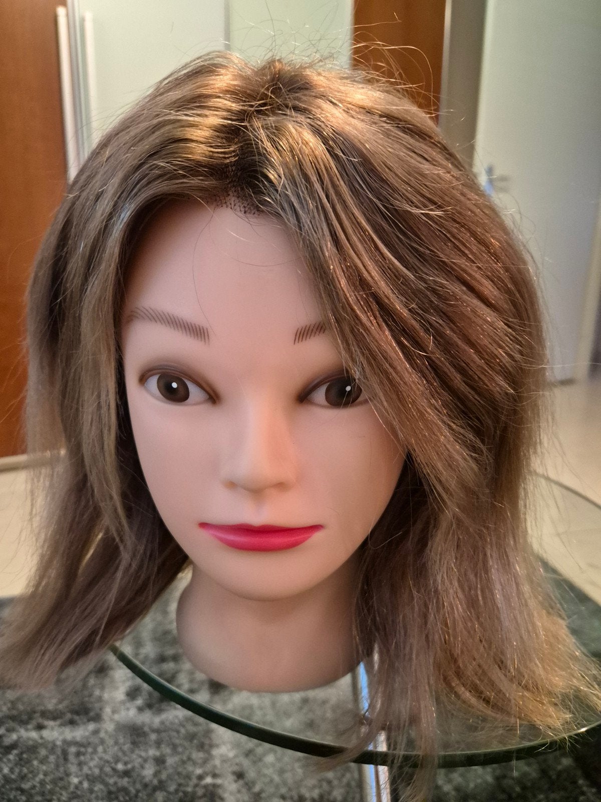 kort model pruik echt haar lace wig haarwerk, Verzenden, Zo goed als nieuw, Pruik of Haarverlenging