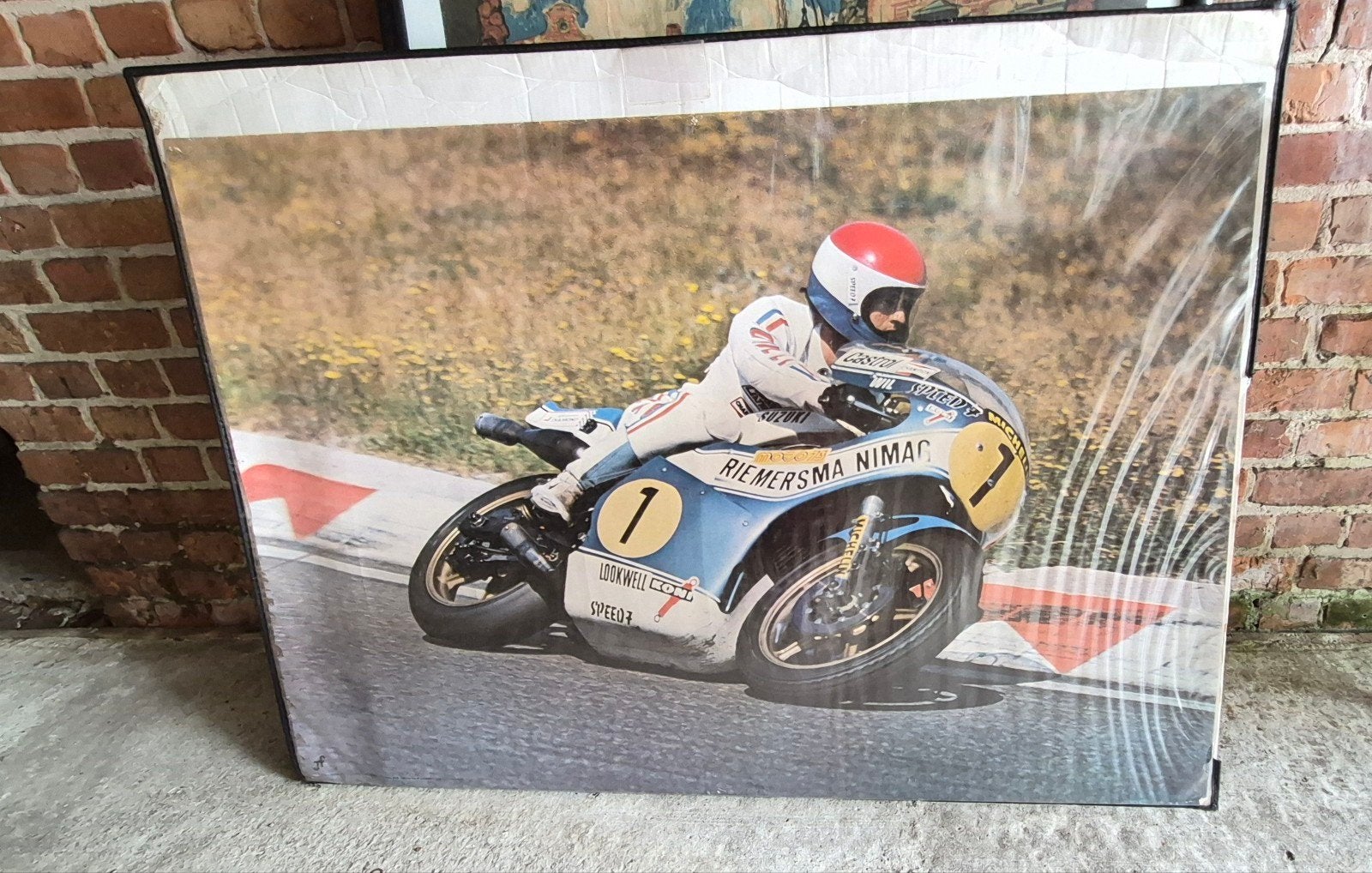 Will Hartog / Suzuki Grote Originele Affiche, Gebruikt, Rechthoekig Liggend, Ophalen of Verzenden, Sport