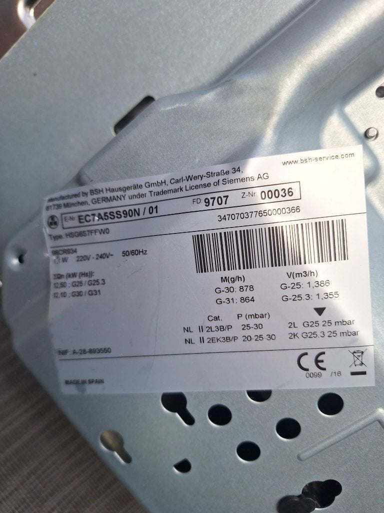 Gas kookplaat, Witgoed en Apparatuur, Ophalen, Gebruikt, Inbouw, Gas