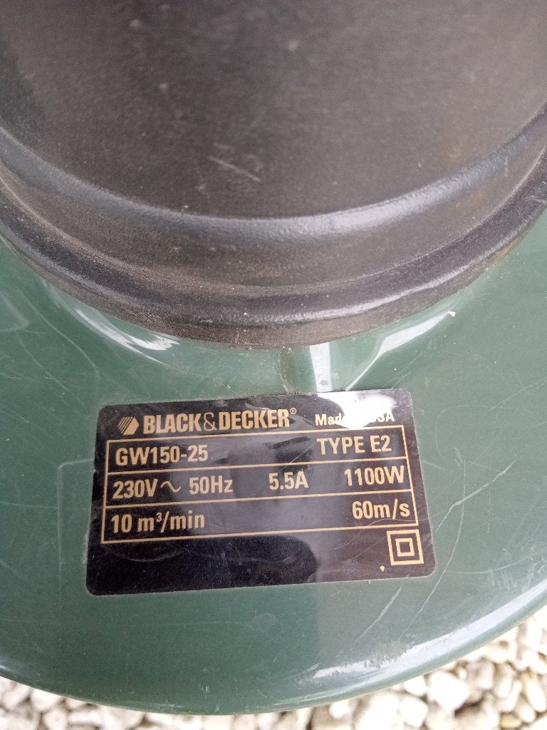 Te Koop: Black and Decker bladblazer GW150-25, Ophalen, Gebruikt, Met opvangzak, Black & Decker