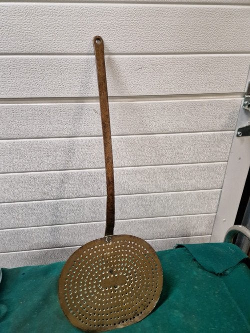 schuimspaan vintage messing groot, Ophalen of Verzenden, 'T Olde Gre-j, Info@toldegrej.nl, Endepoelstraat 20f Didam