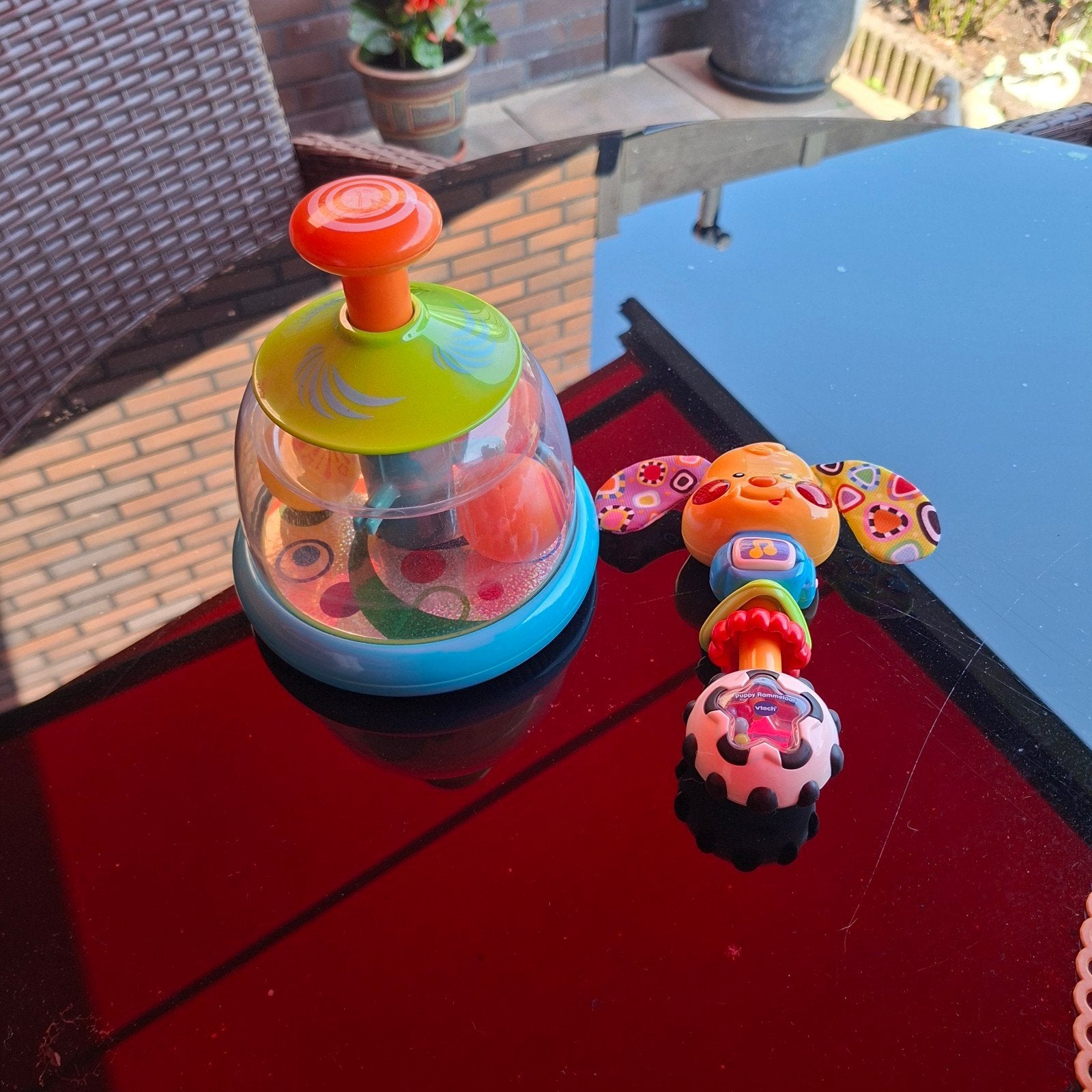 VTech Baby Rammelaar en Draaitol Speelgoedset, Ophalen of Verzenden, Gebruikt, Rammelaar, Met licht