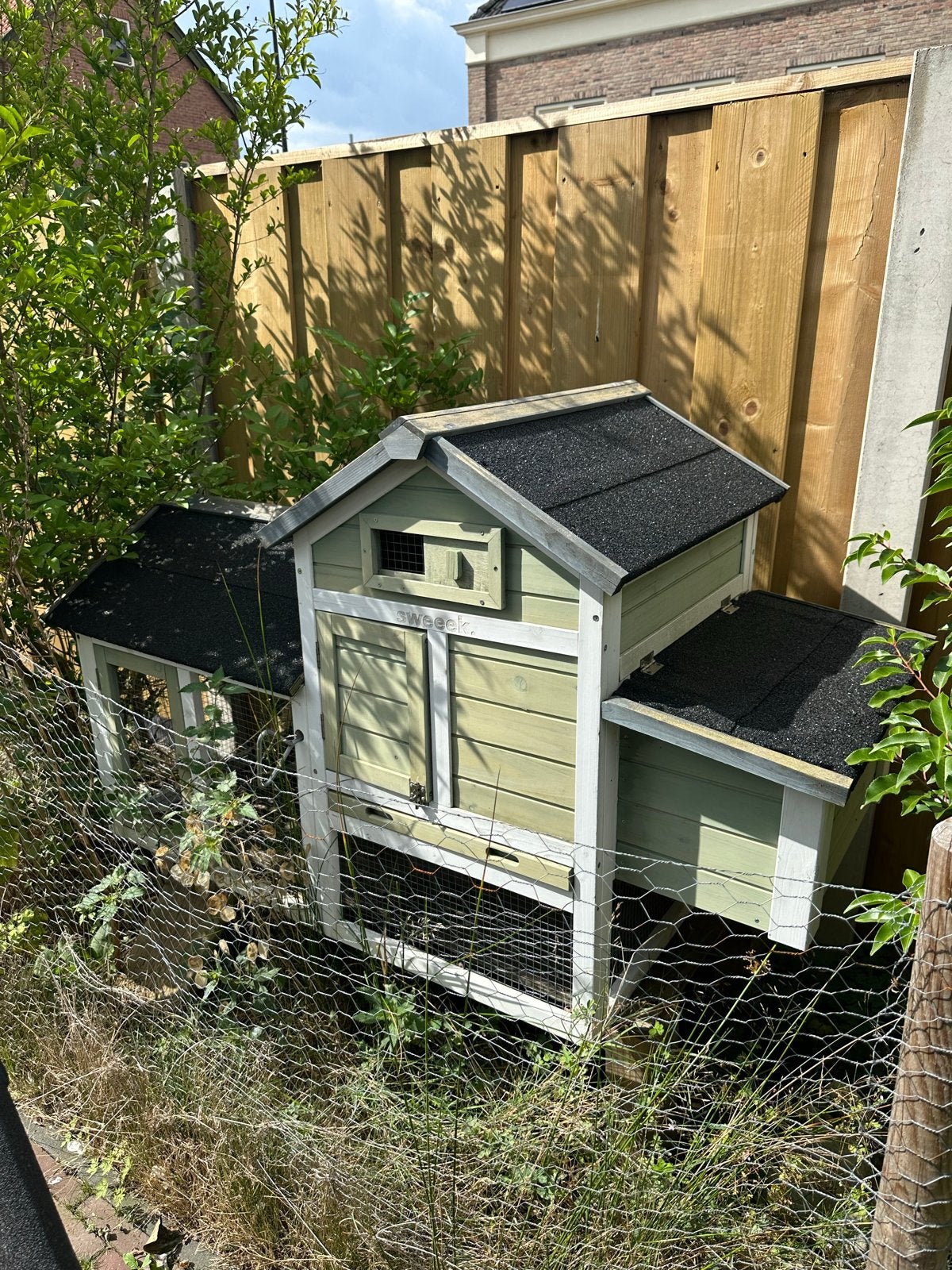 Sweeek kippenhok of konijnenhok  - Galinette, 3 kippen, Dieren en Toebehoren, Knaagdieren en Konijnen | Hokken en Kooien, 110 cm of meer