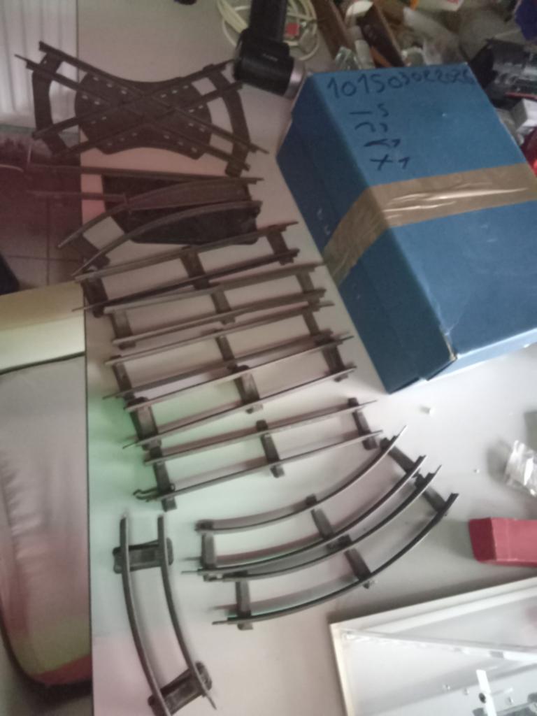 Antieke spoor 0 rails – klein setje, GROTE charme!, Ophalen of Verzenden