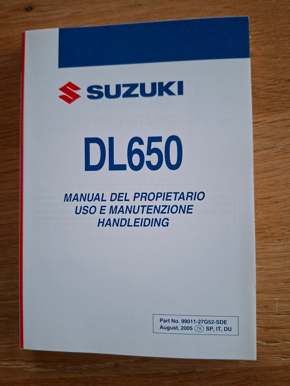Suzuki DL650 Handleiding - Augustus 2005, Motoren, Handleidingen en Instructieboekjes, Ophalen of Verzenden