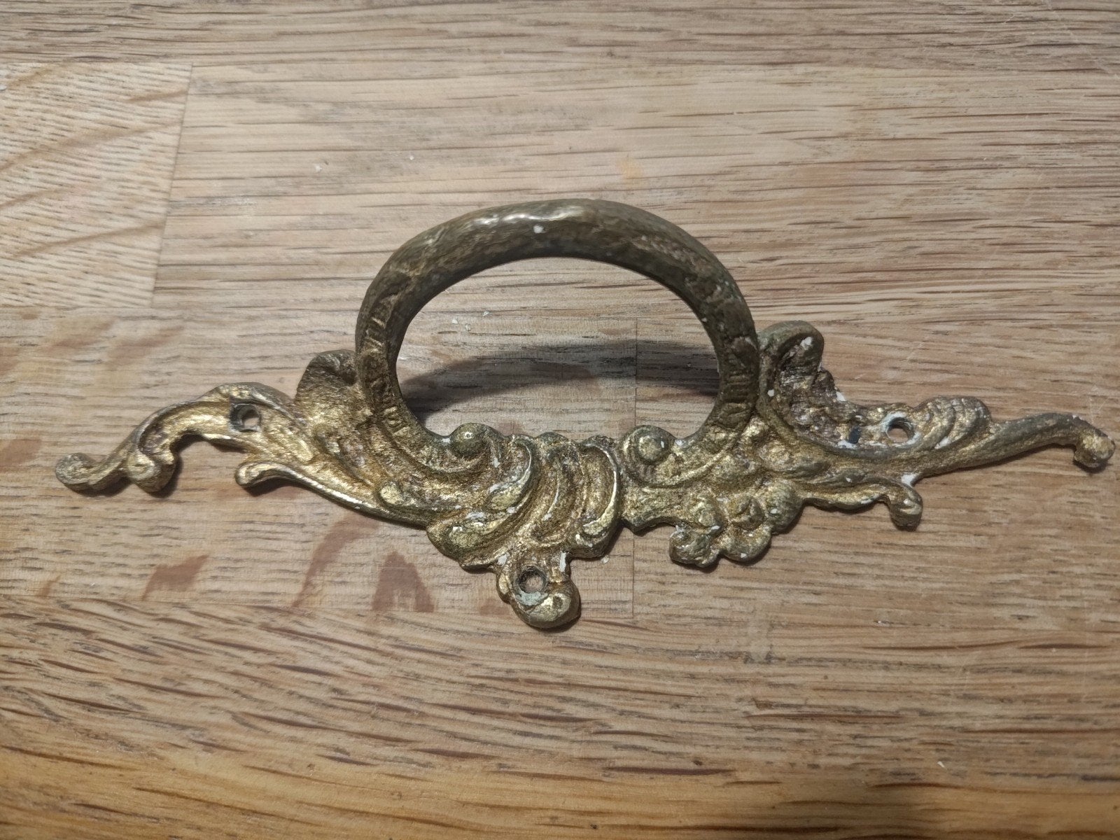 8 antieke messing meubelgrepen – rococo / Louis XV – 14,6 cm, Ophalen of Verzenden