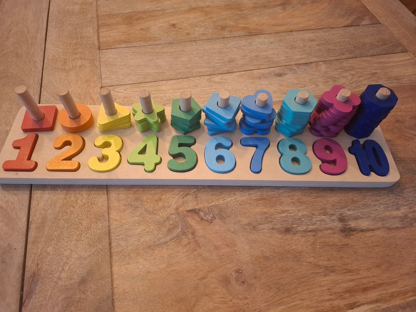 Houten sorteerbord met cijfers en vormen, Ophalen, Zo goed als nieuw, Overige typen