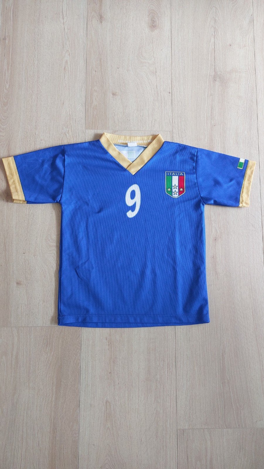 Italië voetbalshirt Toni #9 - Maat 6 jaar vintage 2008, Ophalen of Verzenden, Gebruikt, Onbekend, Jongen of Meisje
