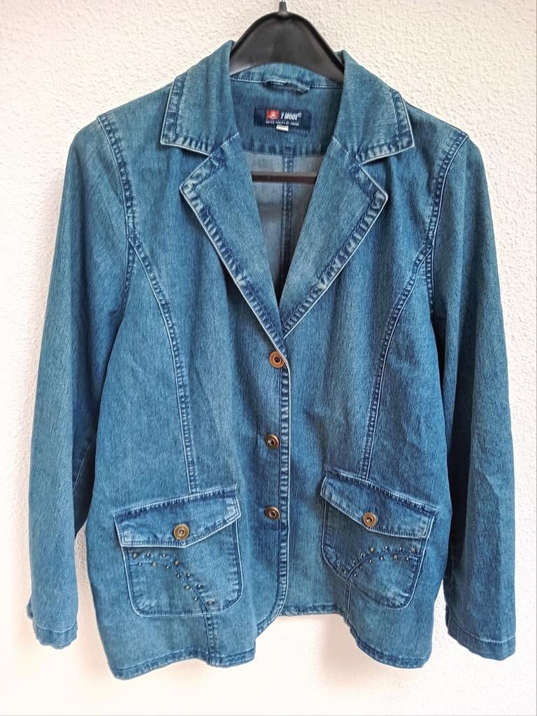 Dames colbert spijkerstof, Ophalen of Verzenden, Zo goed als nieuw, Blauw