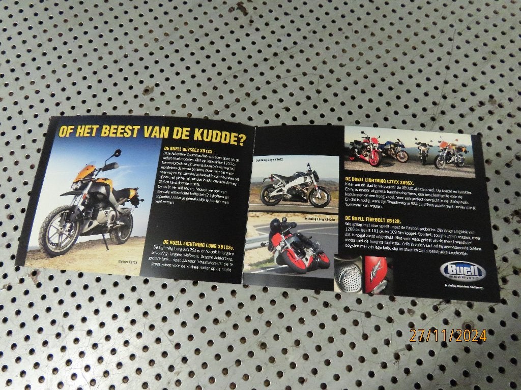 Folder - Reclame Buell American Motorcycles o.a. Ulysses, Ophalen of Verzenden, Zo goed als nieuw, Motoren