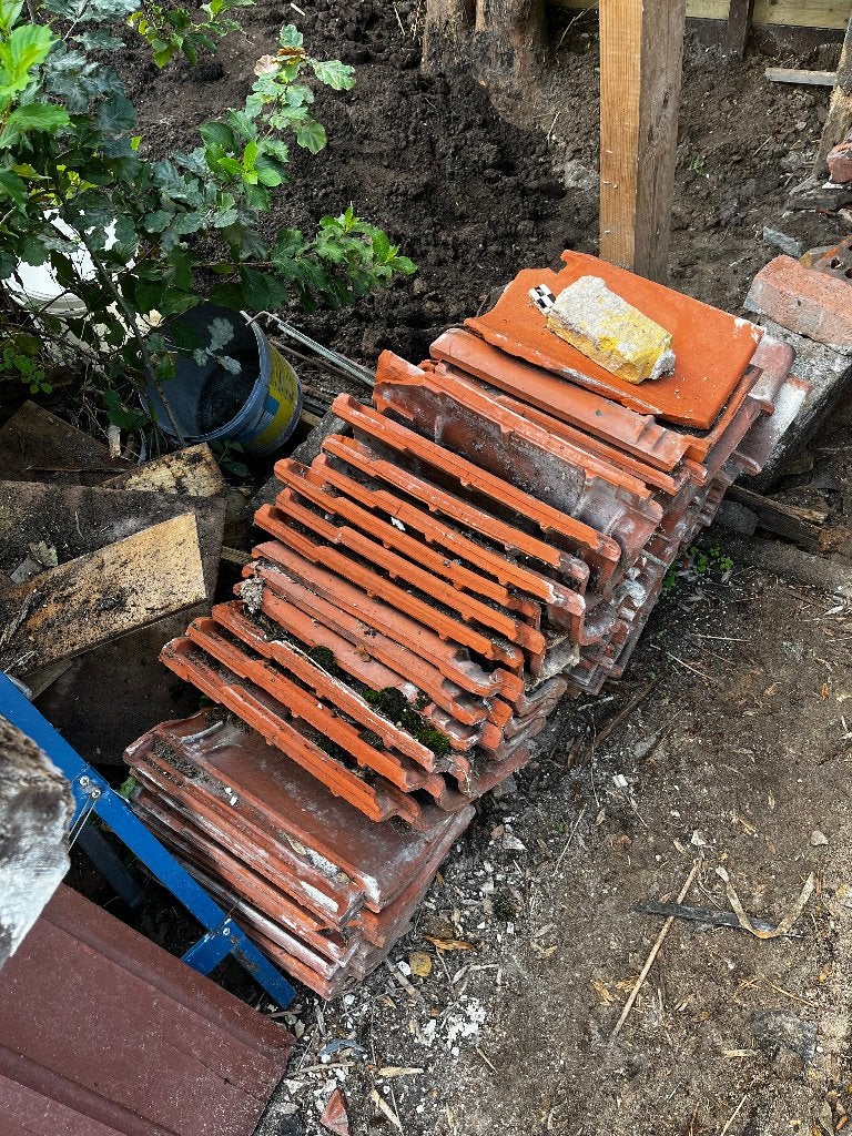 dakpannen, Doe-het-zelf en Verbouw, Ophalen, Gebruikt, Steen of Klei, 15 m² of meer