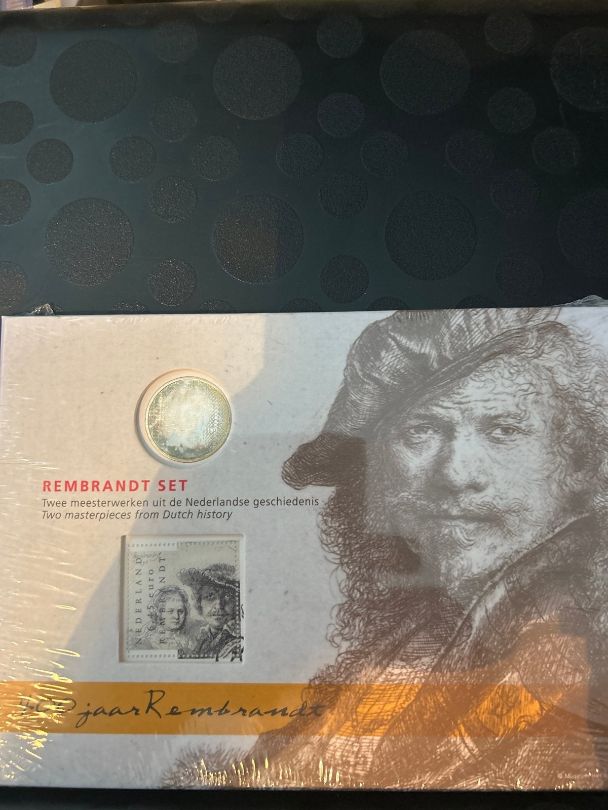 Rembrandt Set: Munt 'Het Rembrandt Vijfje' en Postzegel, Ophalen of Verzenden, Overige typen