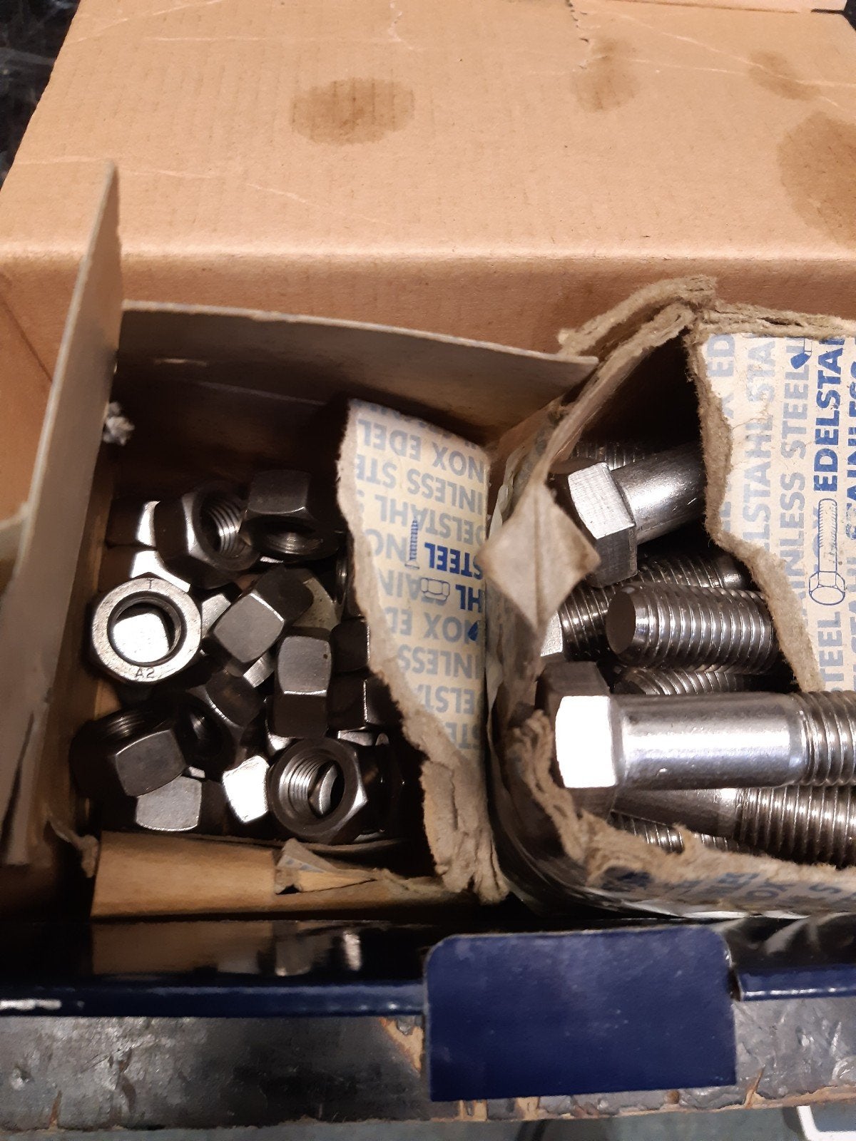 RVS Bouten en Moeren - Diverse Maten, 50 tot 100 mm, Gebruikt, Ophalen of Verzenden, Rvs