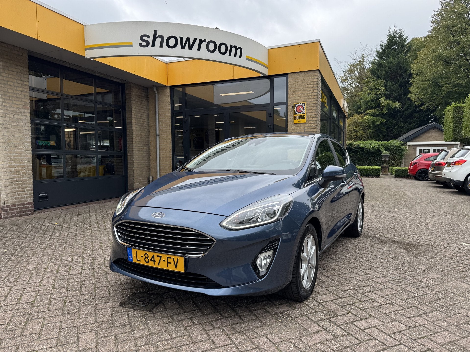 Ford Fiesta 1.0 EcoBoost Titanium Automaat Navi Carplay, Auto's, Ford, Dealer onderhouden, Gebruikt, Euro 6, Blauw