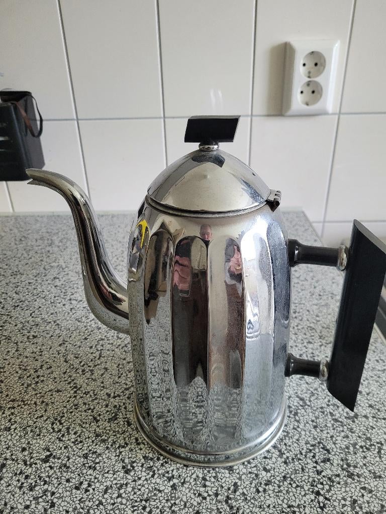 Fraaie Demeyere Art deco koffiepot compleet met filter, Antiek en Kunst, Verzenden