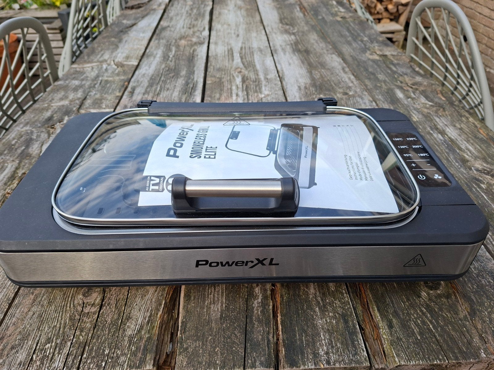PowerXL Smokeless Grill Elite - Tafelgrill met deksel zgan, Ophalen of Verzenden, Zo goed als nieuw, Tafelgrill