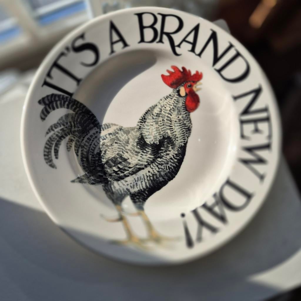 Emma Bridgewater ontbijtbord 22 cm Rise&Shine nieuw, Nieuw, Ophalen of Verzenden, Bord(en), Overige stijlen