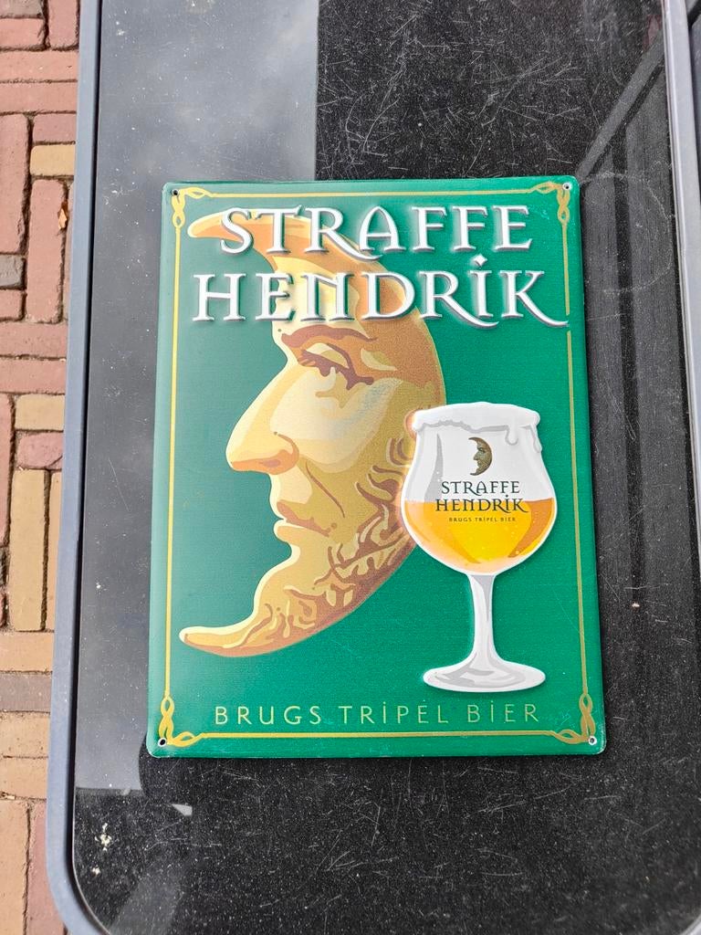 Straffe Hendrik Brugs Tripel Bier Metalen Reclamebord, Ophalen of Verzenden