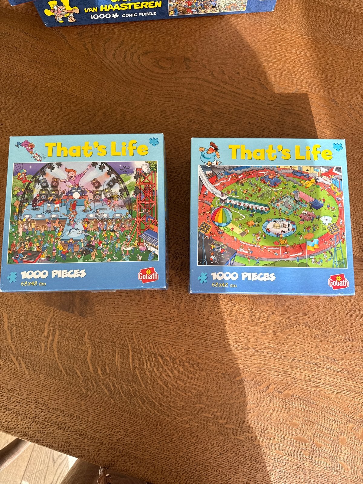 2x That's Life Puzzels Goliath 1000 stukjes, Hobby en Vrije tijd, Denksport en Puzzels, Ophalen, 500 t/m 1500 stukjes, Gebruikt