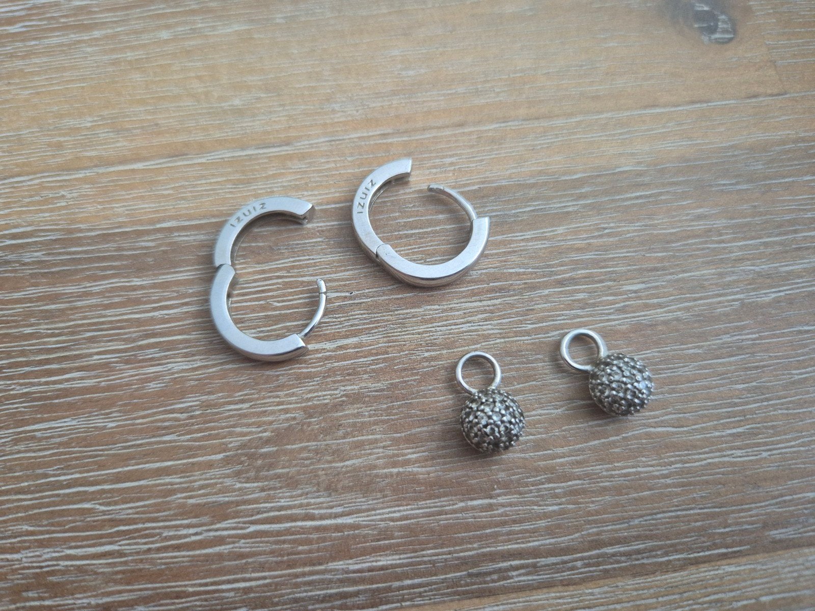 Zinzi oorhangers met creolen, Sieraden, Tassen en Uiterlijk, Oorbellen, Ophalen, Hangers, Nieuw, Zilver