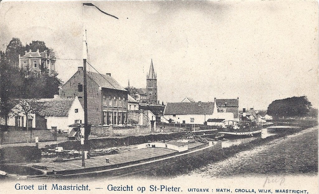 Maastricht Gezicht op St-Pieter met boten 1903 (mooi), Verzenden, Voor 1920, Gelopen, Limburg