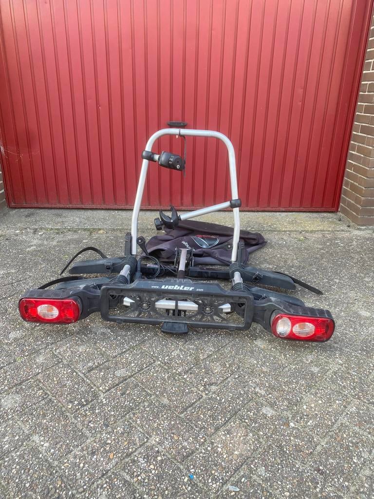 Uebler x21 fietsendrager inklapbaar kantelbaar met hoes, Auto diversen, Ophalen of Verzenden, Zo goed als nieuw, Trekhaakdrager