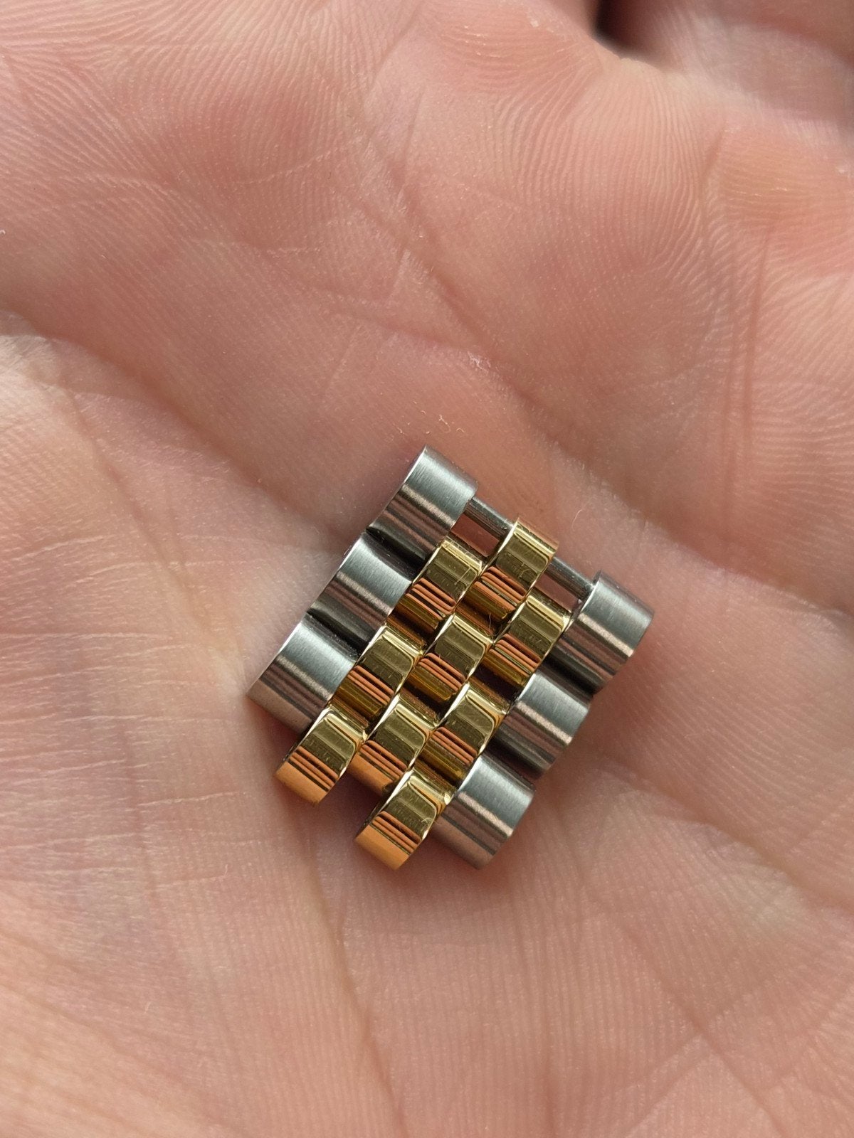 Two tone rolex jubilee schakels, Ophalen of Verzenden, Zo goed als nieuw, 20 of groter, Zilver