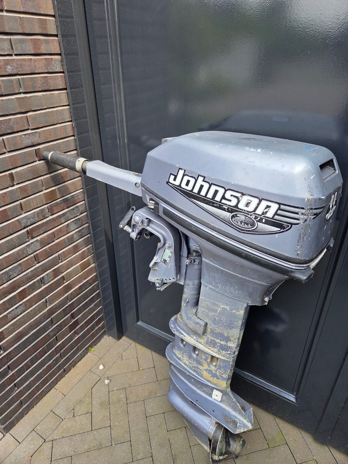 Johnson 9.9 PK Buitenboordmotor met boot, Watersport en Boten, Buiten- en Binnenboordmotoren, Ophalen, Gebruikt, 5 tot 10 pk, Buitenboordmotor