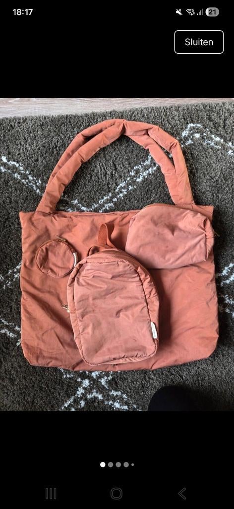 Studio Noos tas oranje bruin, Sieraden, Tassen en Uiterlijk, Tassen | Damestassen, Ophalen of Verzenden, Oranje
