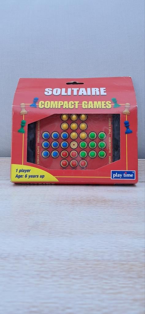 Solitaire Compact Spel - Play Time, Hobby en Vrije tijd, Een of twee spelers, Play Time, Ophalen of Verzenden, Zo goed als nieuw