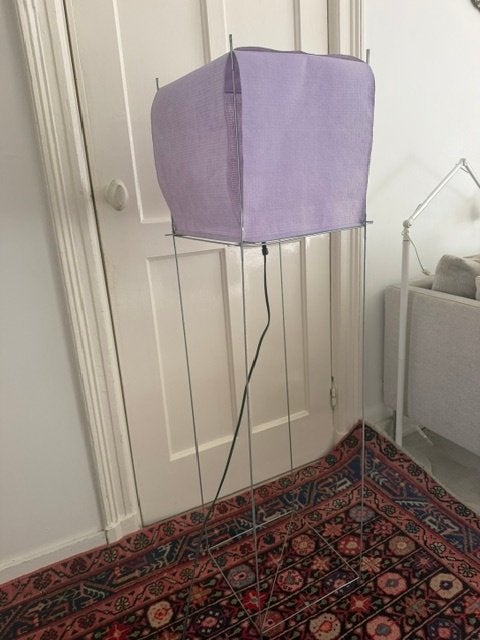 Originele Lotek lamp (Benno Premsela)incl. wit & paars doek, Ophalen, Kunststof, 100 tot 150 cm, E27 (groot)