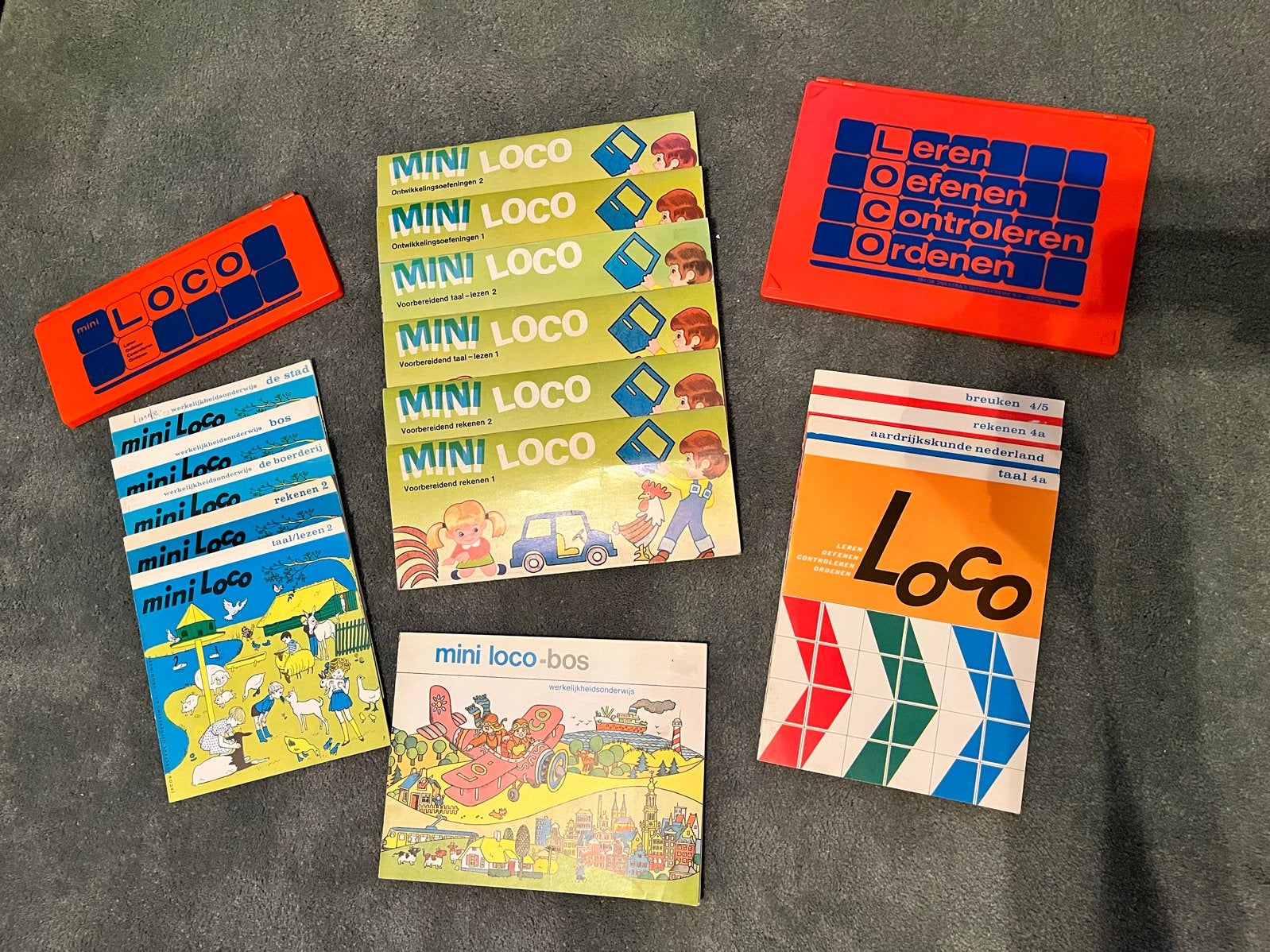 Mini Loco en Loco educatieve spellen set - vintage, Ophalen of Verzenden, Gebruikt, Taal en Lezen